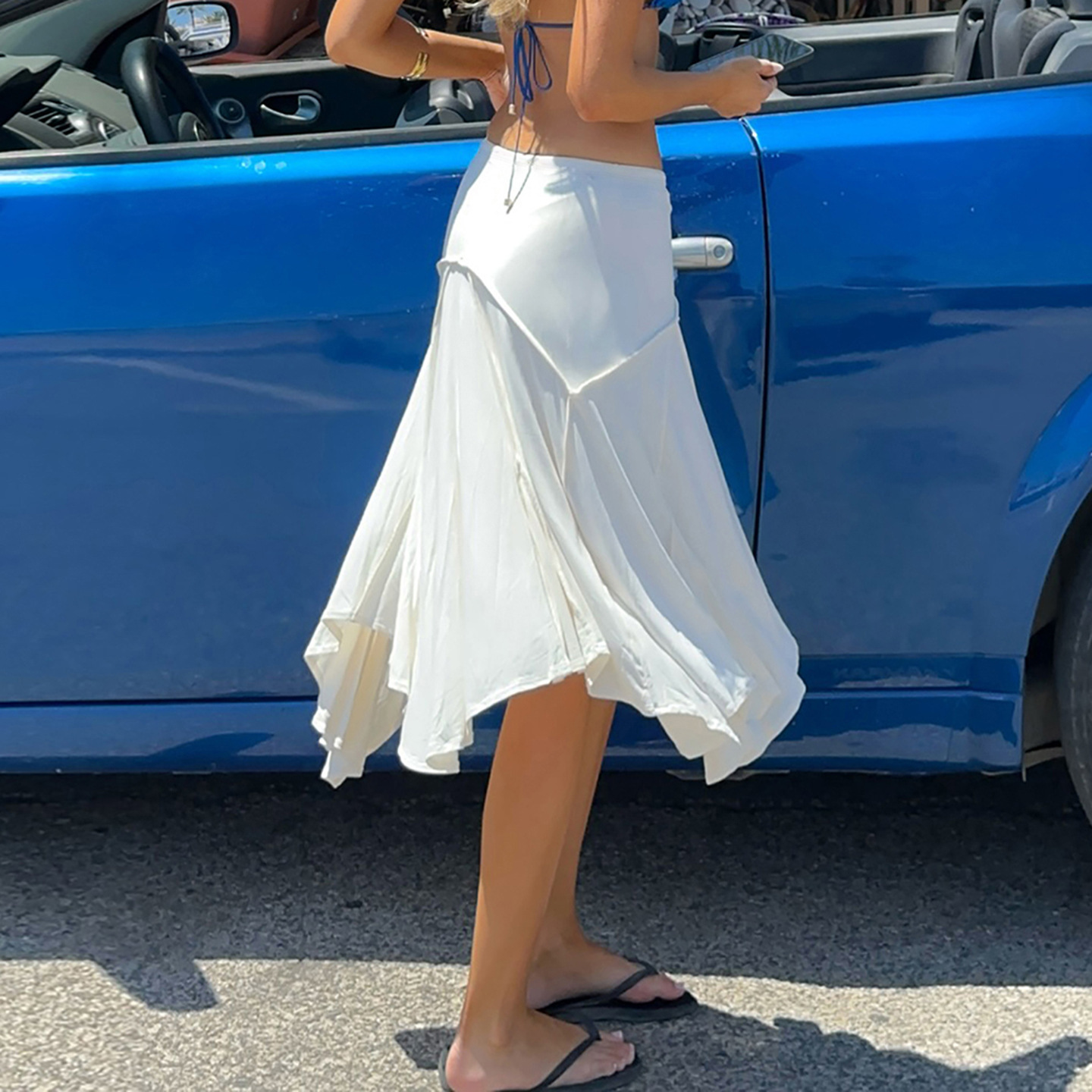 Jupes décontractées asymétriques à lacets pour femmes, jupes sexy taille basse unies, nouvelle collection été 2026, mode plage streetwear pour femmes