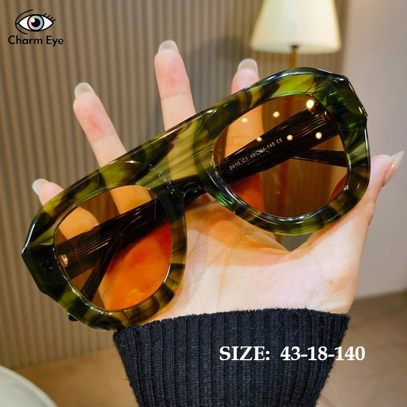 Lunettes de soleil carrées haut de gamme pour femmes et hommes, rétro, polyvalentes, résistantes aux UV, à grande monture, personnalisées en acétate