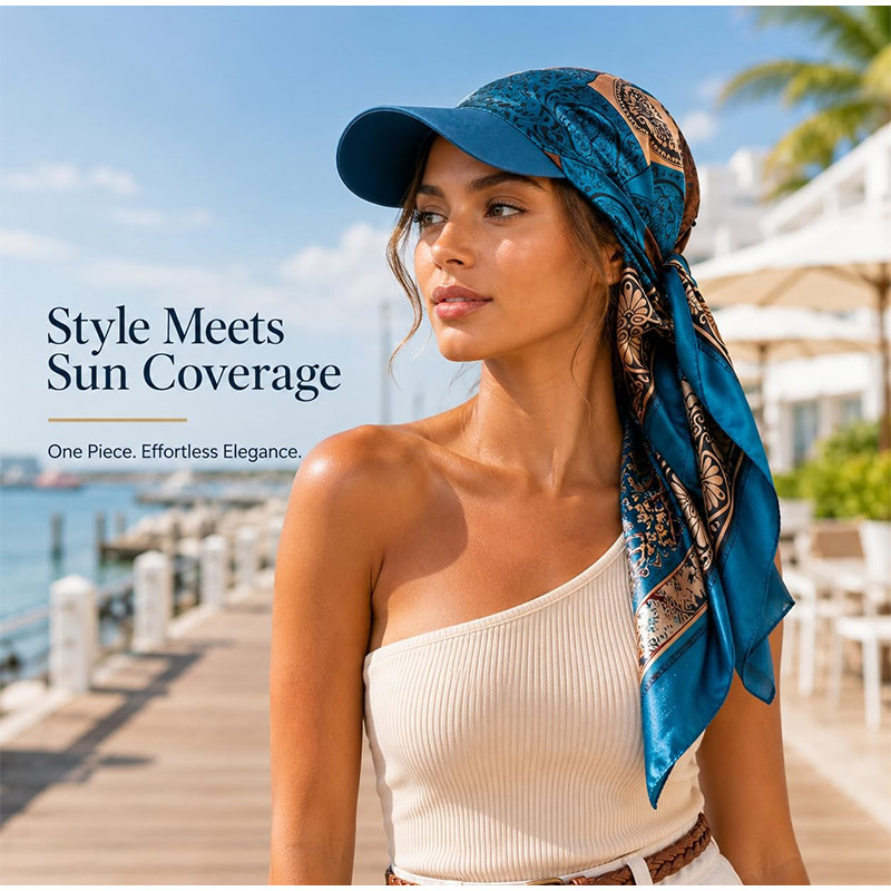 Nouvelle casquette pare-soleil léopard pour femme avec sangle, foulard intégré, légère, style bandana, protection solaire, visière bec de canard, pour usage quotidien 2027
