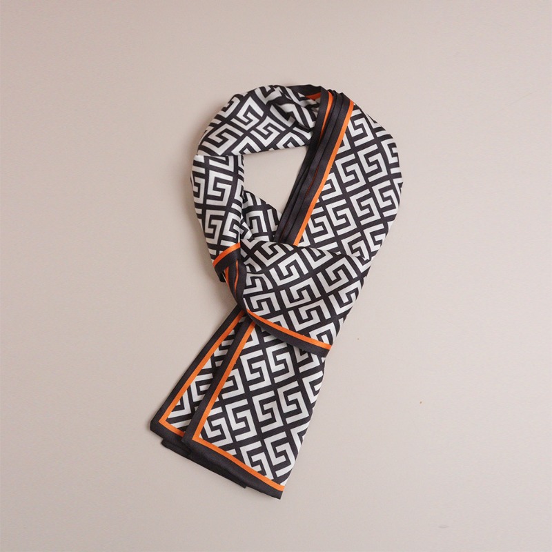 Foulard carré en soie imprimé pour femmes, Design de marque de luxe, bandeau en Satin doux, Foulard de bureau, Hijab, sac, rubans, cadeau