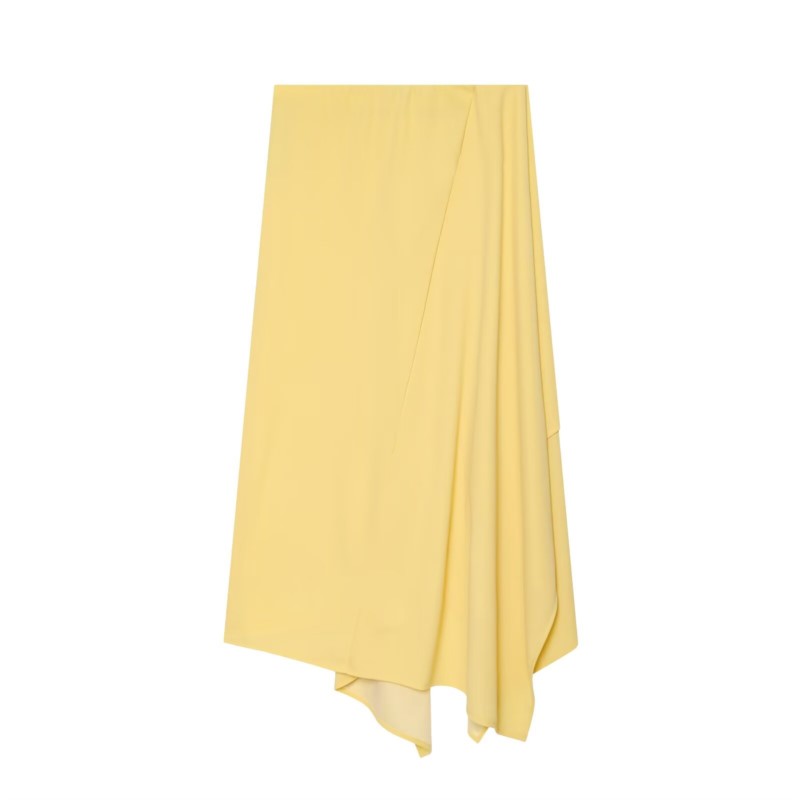 Ensembles de jupes pour femmes 2 pièces Nouveauté Automne 2026 – Haut simple à col montant et jupe midi asymétrique fluide – Tenue élégante pour femme