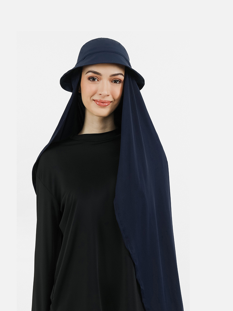 Chapeau avec Hijab en Mousseline de Soie pour Femme Musulmane, Casquette de dehors d'Été, Prêt à vitation, Hijab Instantané, Écharpe de Sauna Islamique, Nouvelle Collection, E27