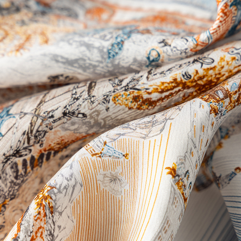 Foulard en soie de haute qualité, sergé lourd, soie de mûrier, 70 carrés, cravate, accessoire de mode élégant et polyvalent, printemps