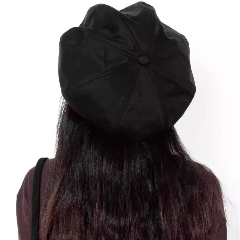 Casquette de journal en toile et cuir surdimensionnée de 62cm, chapeau de peintre solaire d'été, béret en feutre de laine pour hommes et femmes, chapeaux octogonaux de petite et grande taille