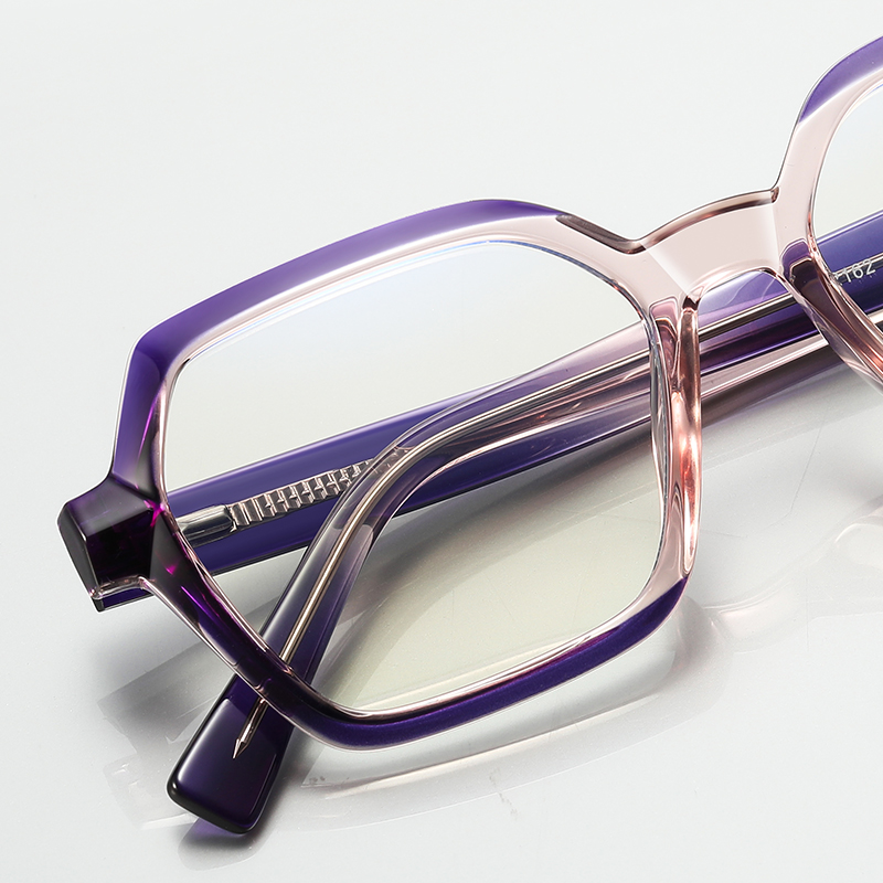 CLLOIO dames tendance Style de rue lunettes polygonales changement progressif cadres bleu lumière filtre lunettes de lecture personnalisable myopie