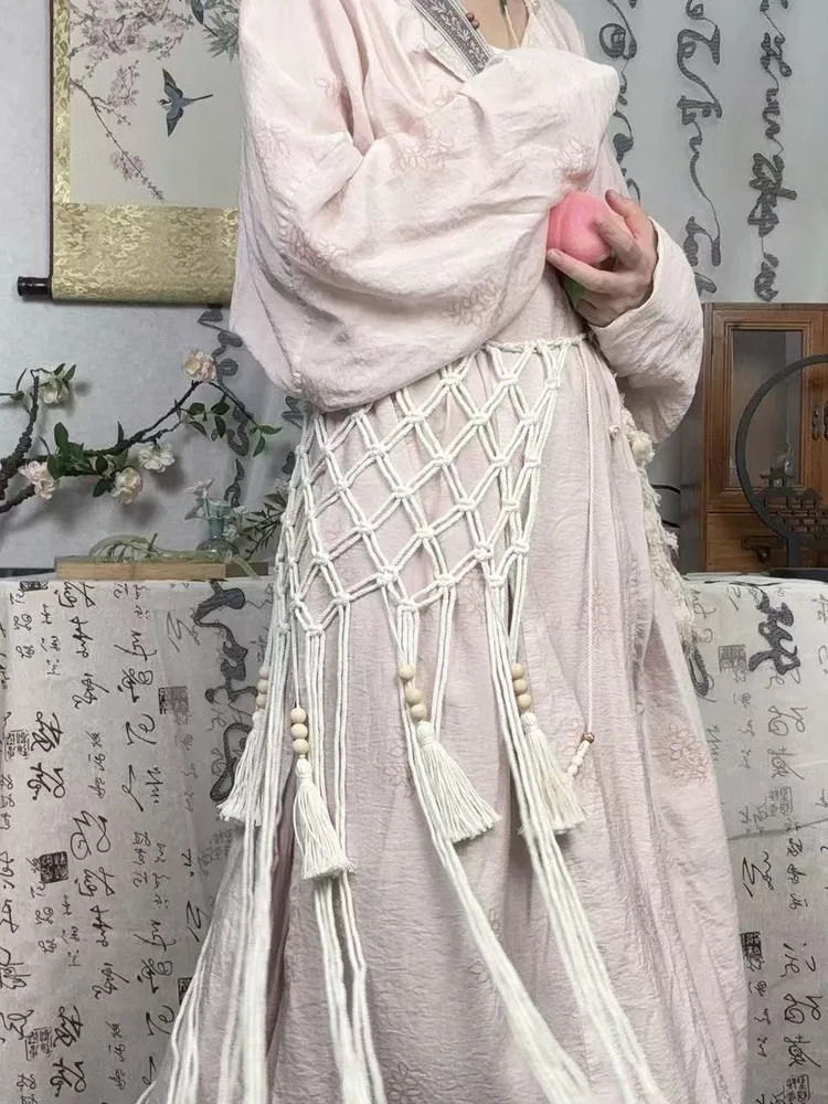 Tissage e écharpe taille enveloppement femmes ethnique ancien Sle Faionable ceinturé jupe Accory Fre Design Original