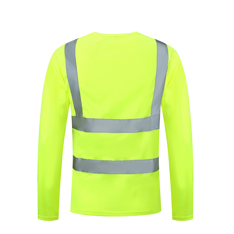 T-Shirts fluorescents haute visibilité pour hommes, chemises de sécurité réfléchissantes, séchage rapide, manches longues, hauts haute visibilité, vêtements de travail de Construction