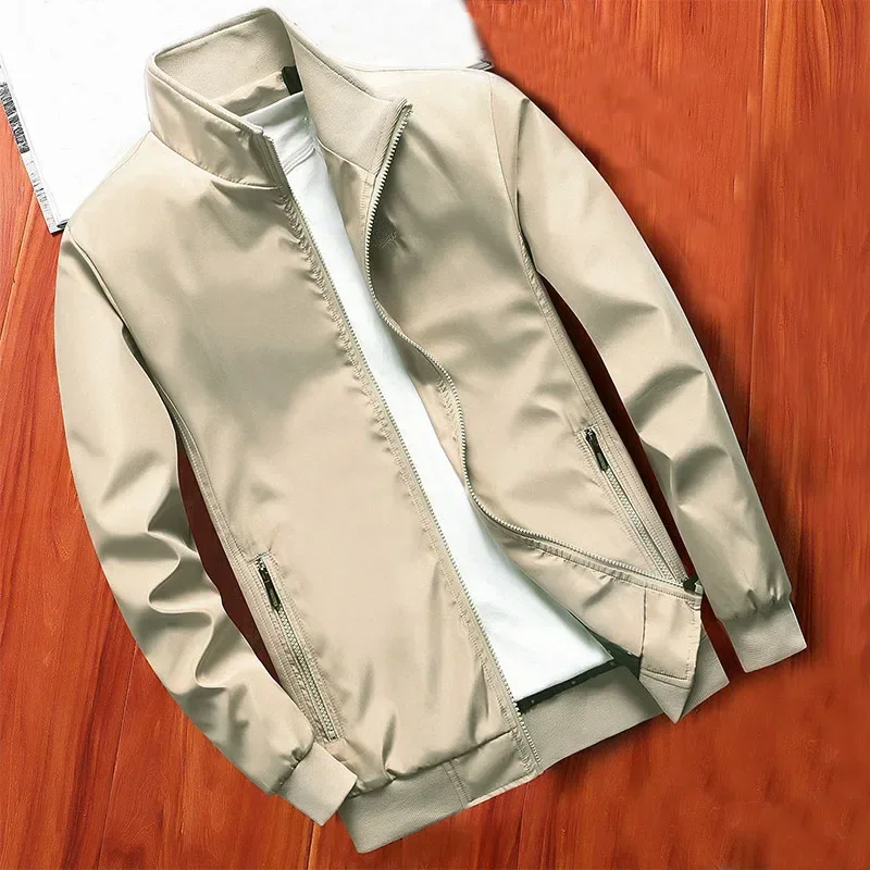 Veste à la mode manteaux décontracté nouveau printemps hommes couleur unie vestes col montant hommes veste d'affaires vêtements d'extérieur pour hommes marque vêtements