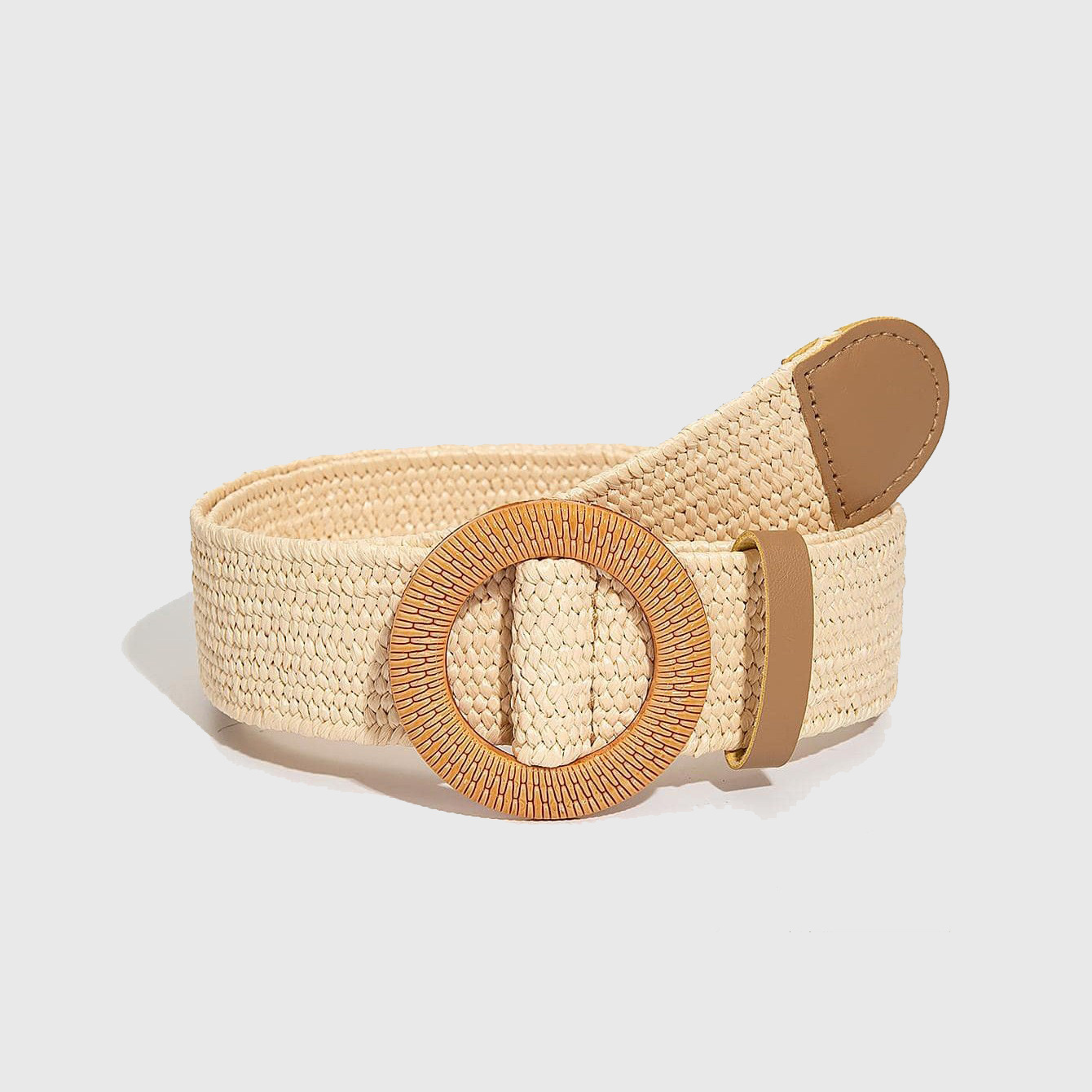 Nouvelle ceinture en coton, lin et PP tressé, ceinture décorative de style coréen à boucle ronde et carrée pour robes et hauts longs
