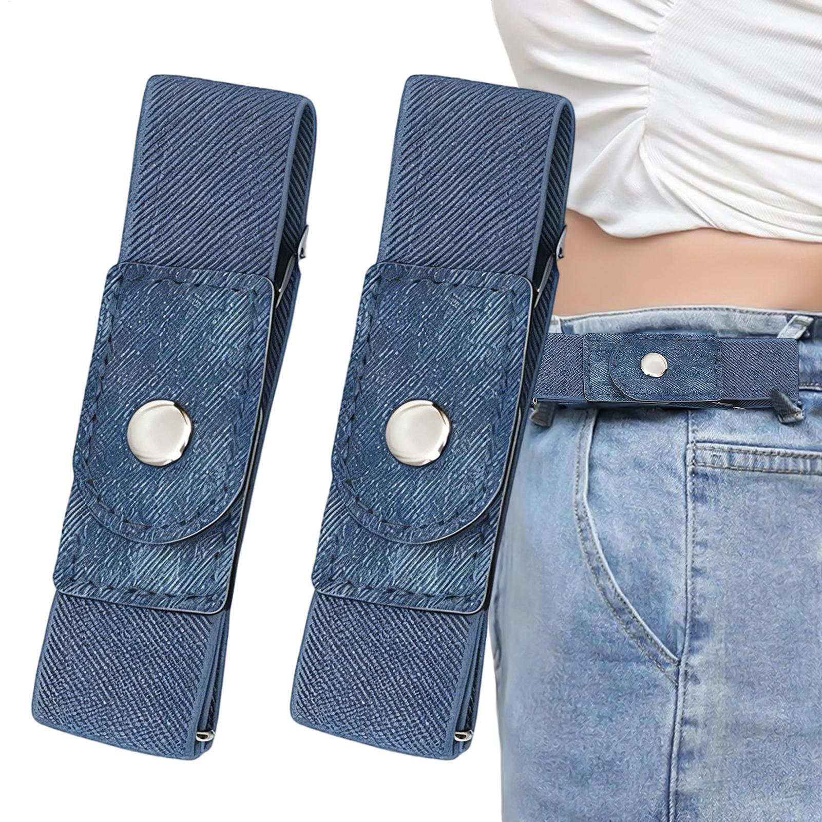 1 paire de ceintures élastiques sans boucle, extensibles et ajustables pour femmes et hommes, pour jeans, pantalons, robes, vêtements décontractés et mode