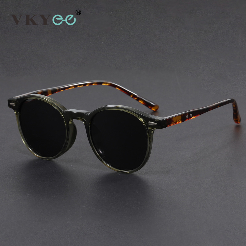 VICKY Simple classique géométrique rond conception Protection UV hommes femmes lunettes de soleil polarisées personnalisable Prescription 1080