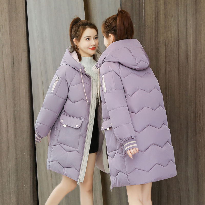 Manteaux d'hiver pour femmes 2026, parkas longs, doudounes en coton à capuche, manteaux épais et chauds, vestes coupe-vent décontractées pour étudiantes.