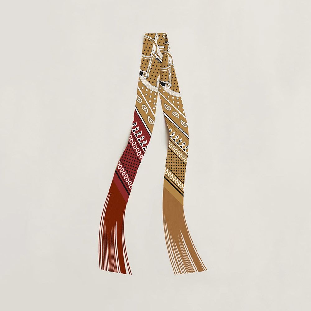 Écharpe en soie décorative rétro pour femme, multifonctionnelle, 130x5cm, ruban décoratif en soie twill, accessoire de mode, longue écharpe en soie twill