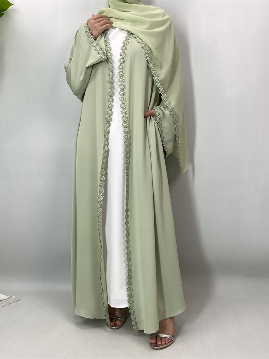 Nouvelle Abaya Ouverte 2026, Kaftan de Luxe Dubaï, Kimono Musulman pour Femme, Robe Hijab, Caftan Marocain Femme Musulmane, Vêtements Islamiques