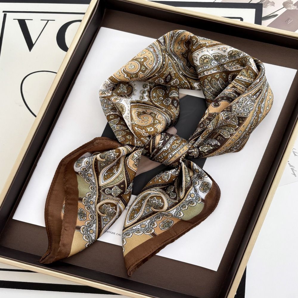 Foulard carré imprimé imitation soie pour femme, écharpe de cou, châle, foulard pour cheveux, poignet, tête, hijab, bandana, collection printemps