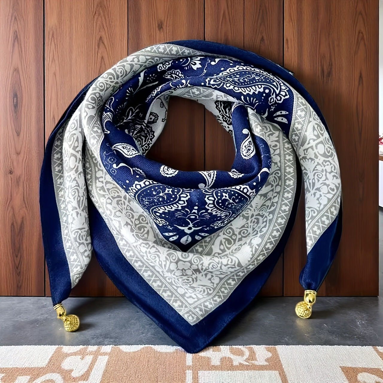 Écharpe en coton et lin avec boucle magnétique pour femmes, élégante, polyvalente, protection du cou, foulard triangulaire, accessoires, foulards carrés