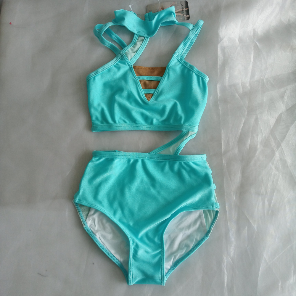 Enfants filles vente au détail en gros nylon maille moderne danse performance costume pratique costume personnalisé danse performance vêtements