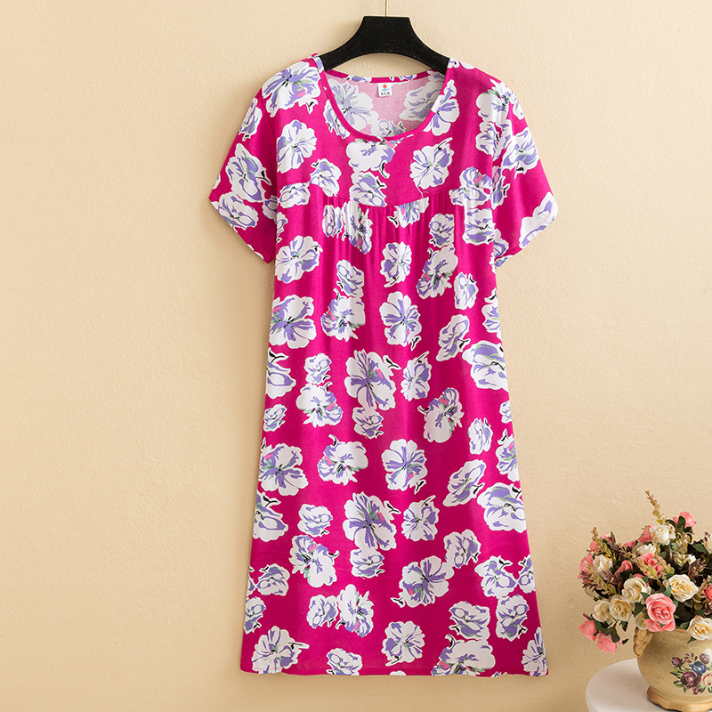 Nouvelle robe d'été décontractée vintage 2026 pour femmes, imprimé floral, manches courtes, col rond, robes imprimées, robe de soirée pour femmes