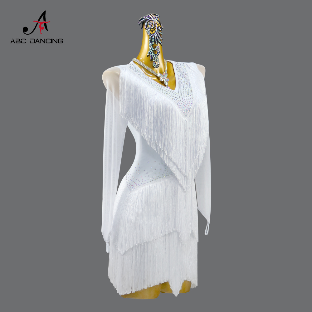 Robes de danse latine pour femmes, tenues de fête, tenues d'entraînement, tenues de sport, tenues de bal, tenues de soirée, costumes pour filles, jupes de samba pour spectacles sur scène.