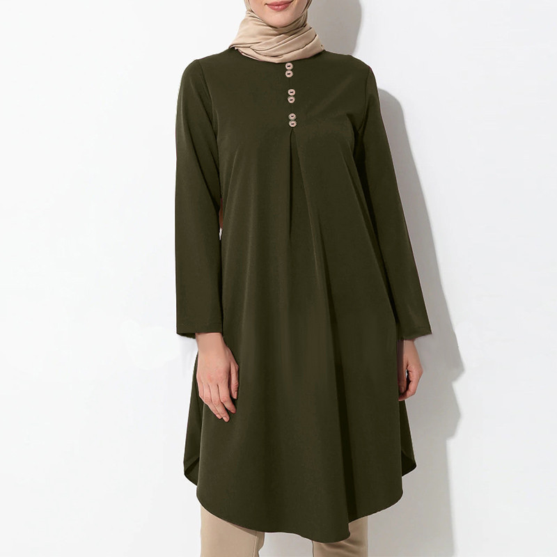 Chemisier à manches longues pour femmes musulmanes, haut décontracté pour filles, haut islamique, mode musulmane, Dubaï