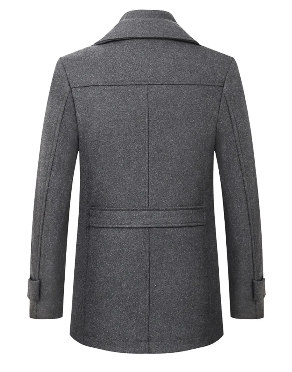 Manteau en laine à double col pour hommes, pardessus d'automne et d'hiver, vêtements pour hommes, nouveau, 2023