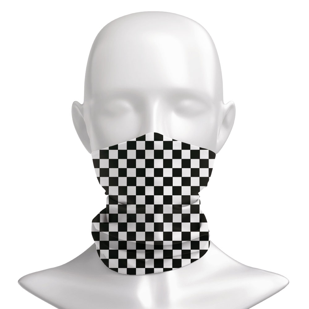 Checkered Ska imprimé bandeau cou plus chaud guêtre unisexe course cyclisme Tube écharpe Ska damier Reggae musique visage Bandana