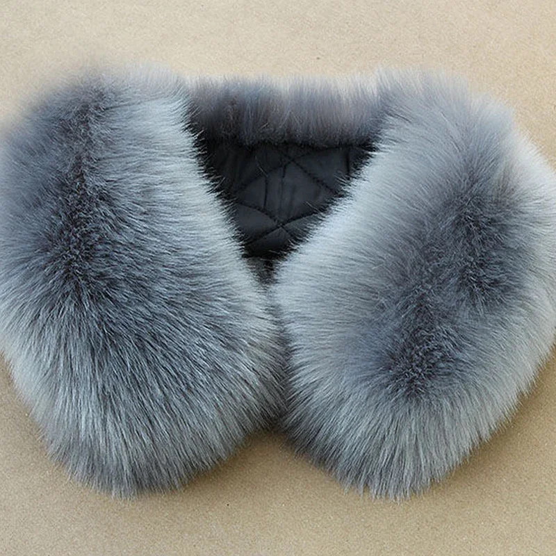 Col en fausse fourrure de renard pour hommes et femmes, manteau en duvet, écharpe, design dissimulé, facile à porter, maintien au chaud confortable, hiver