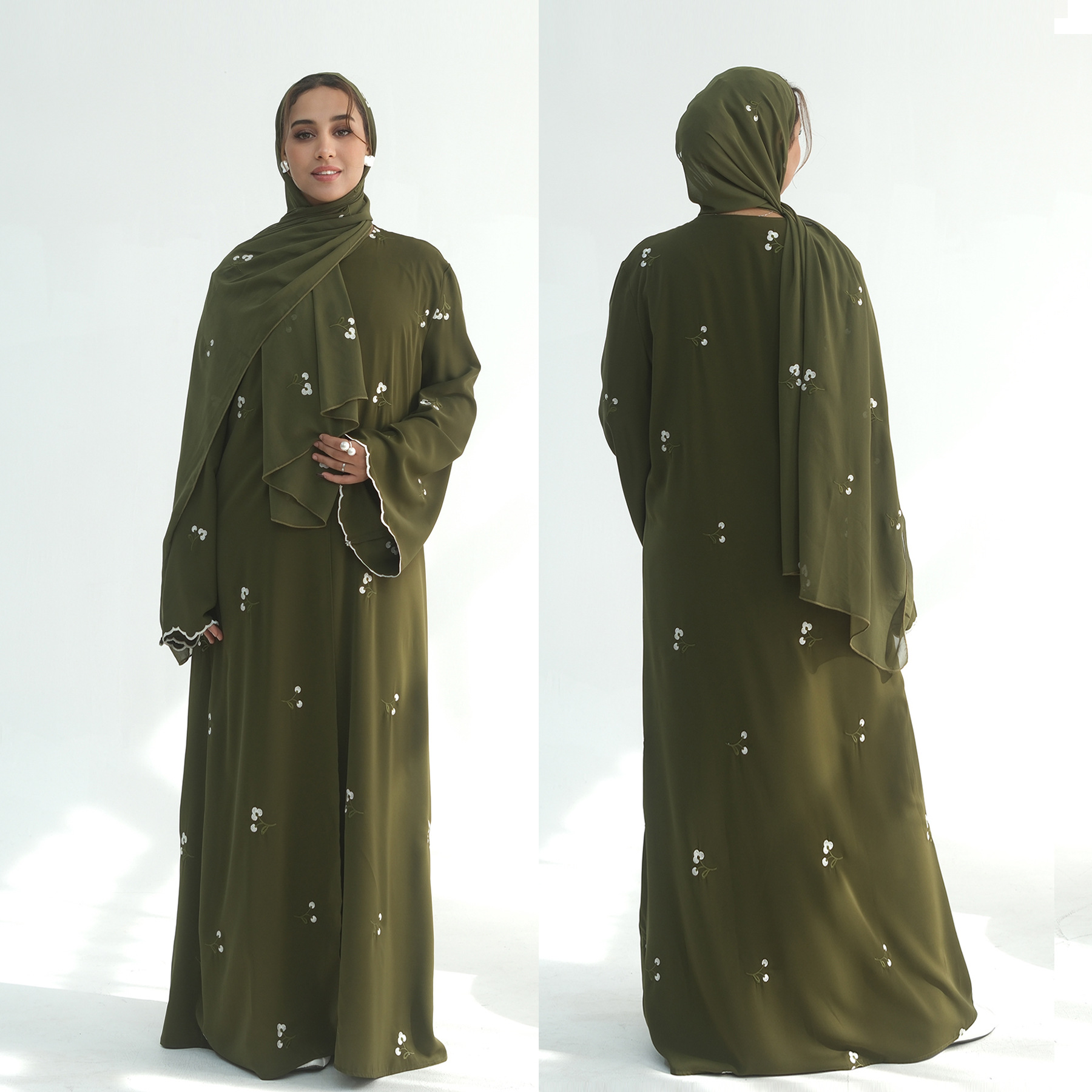 Abaya brodée pour femme, robe de prière musulmane, caftan ouvert, robe de soirée Dubaï, caftan long, Vestidos Largos 2026