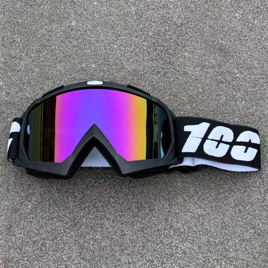 100 hommes HD lentille Motocross lunettes Anti-buée course lunettes d'équitation femmes Anti-UV vtt lunettes de soleil sport de saleté moto lunetteske