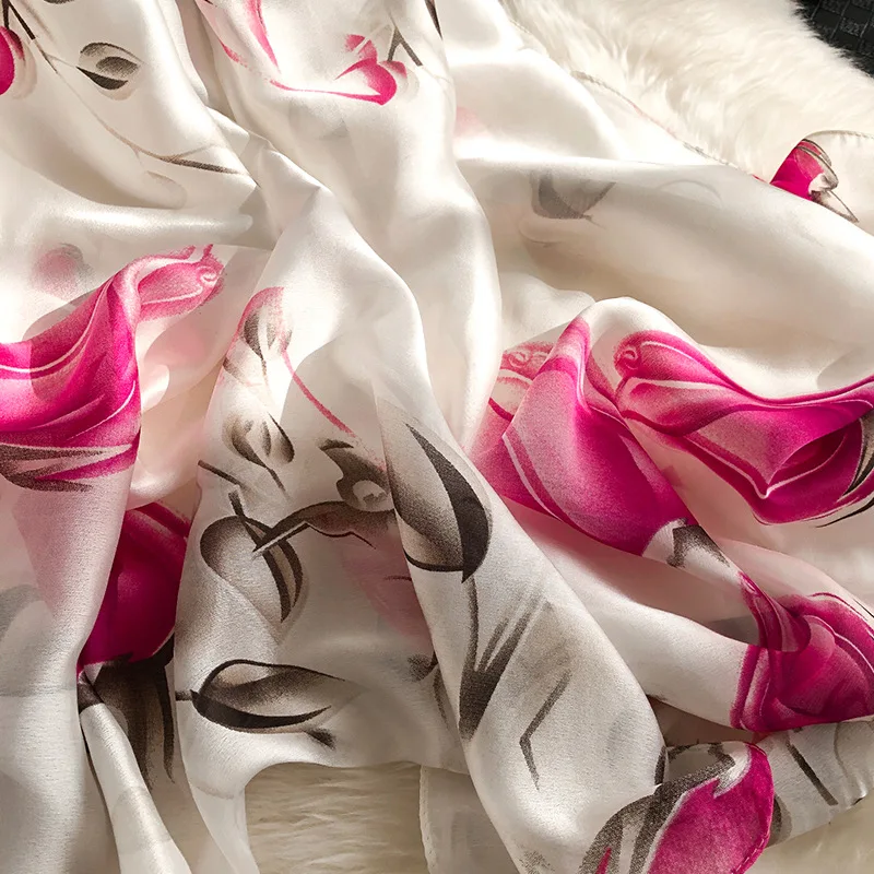 Écharpe longue à imprimé floral pour femmes, châles design de mode, foulard de luxe pour dames, écharpes de soirée, écharpes Hijab, printemps, SFN411