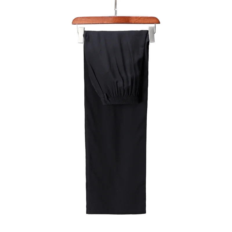 Mulberry Real InjfjMen-Vêtements d'été pour hommes, pantalons taille moyenne, pantalons droits à taille élastique, 100%