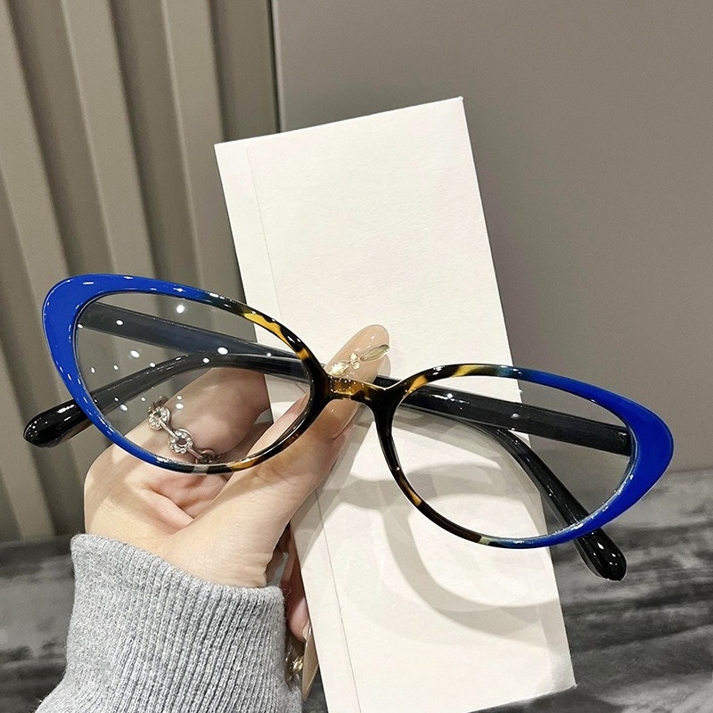 Lunettes de vue anti-lumière bleue sans correction pour femmes, style INS, monture petite œil-de-chat, tendance et classiques
