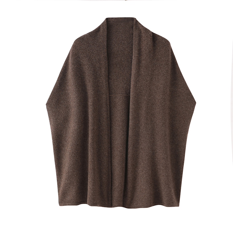 Châle en Cachemire 100% Laine pour Femme, Longue Écharpes Chaudes d'Hiver, Hijab Solide, Cardigan Rond pour Adulte