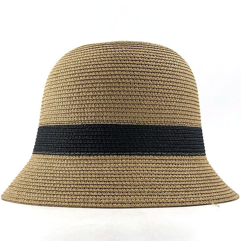 Chapeau de paille pour femmes, à la mode, pour le soleil, à visière, Style Panama, pour la plage, pour l'extérieur