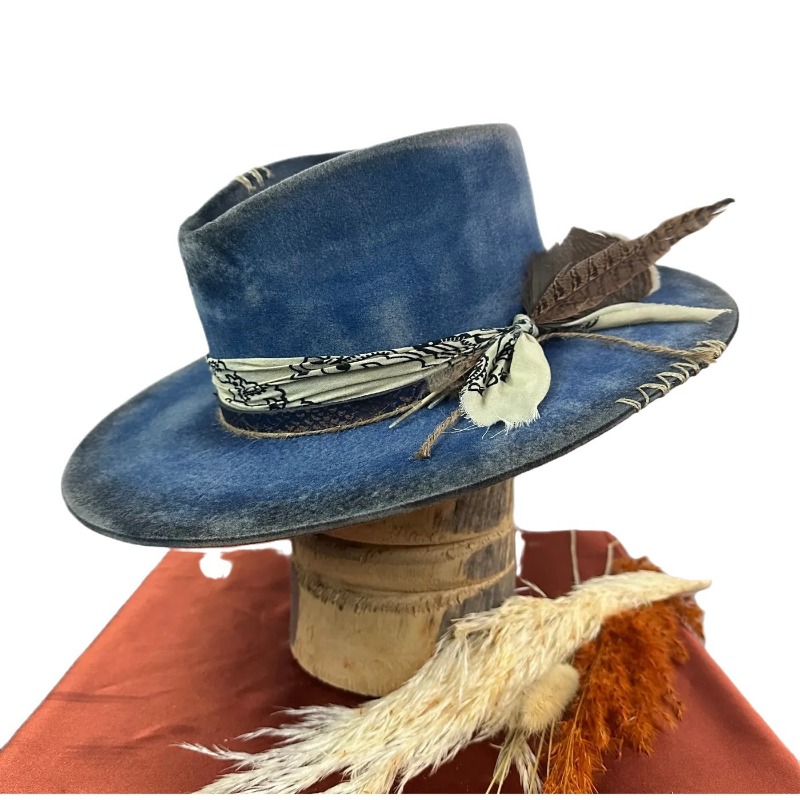 Chapeau haut-de-forme de Style ethnique avec ruban en détresse 100% laine Pure laine Fedra chapeaux automne hiver extérieur chaud mode Jazz chapeau