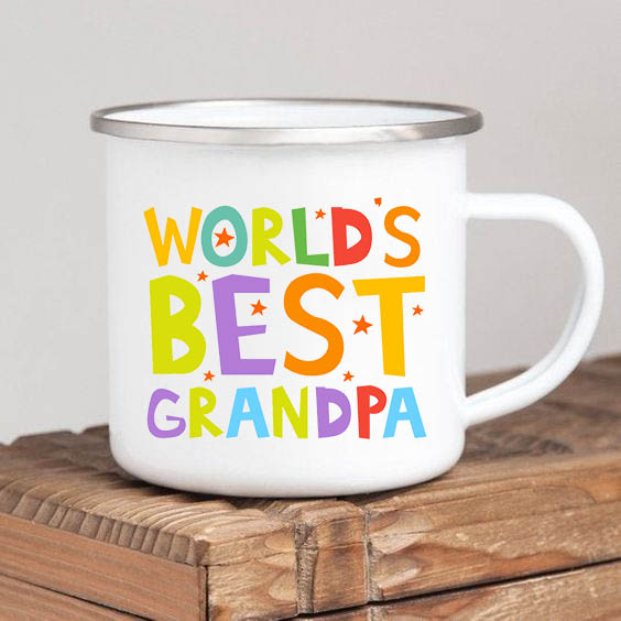 Cadeau de fête des mères pour grand-mère, meilleur grand-mère du monde, tasse à café, boisson de grand-mère, tasses en émail, cadeaux d'anniversaire pour grand-mère