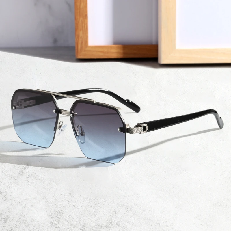 2025 mode luxe lunettes de soleil pour hommes femmes rétro extérieur UV400 nuances lunettes de soleil unisexe 8 couleurs classique demi-monture lunettes