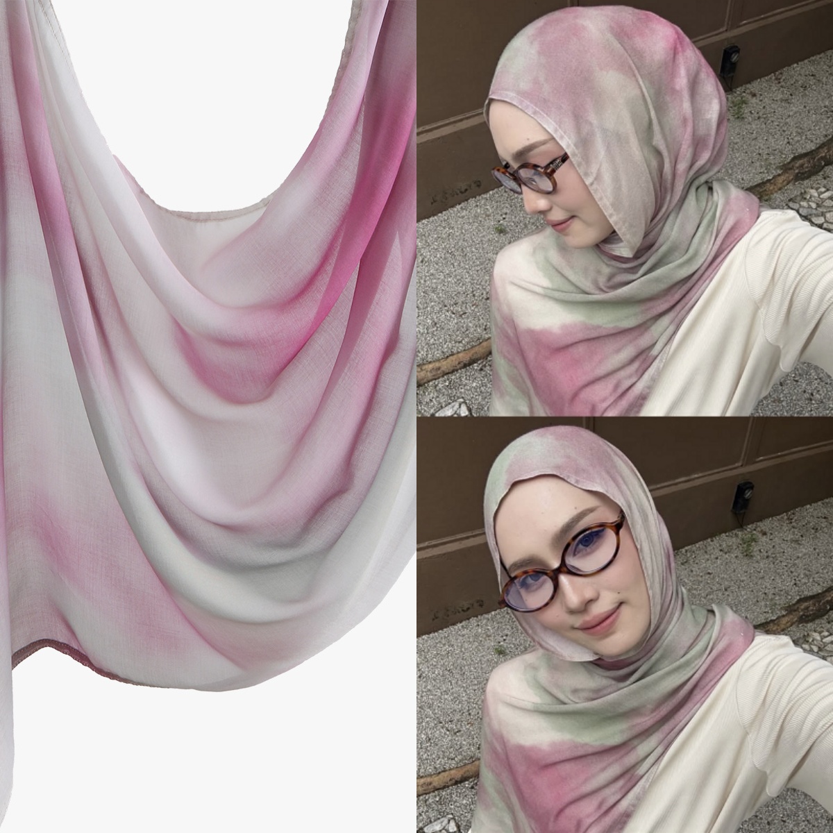 Hijab en coton modal imprimé aquarelle Ramadan pour femmes musulmanes, foulard de mode, châle, turban islamique, bandana, bandeau