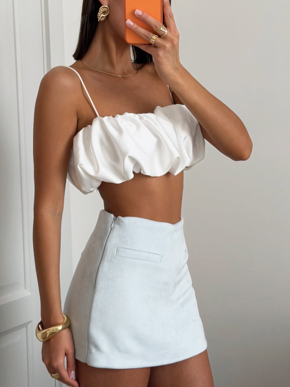 Camisole Chic et Décontractée pour Femme, Dos Nu, à Plis Floraux, Printemps-Été, Ample et Douce, Idéale pour la Plage, les Voyages et les Vacances