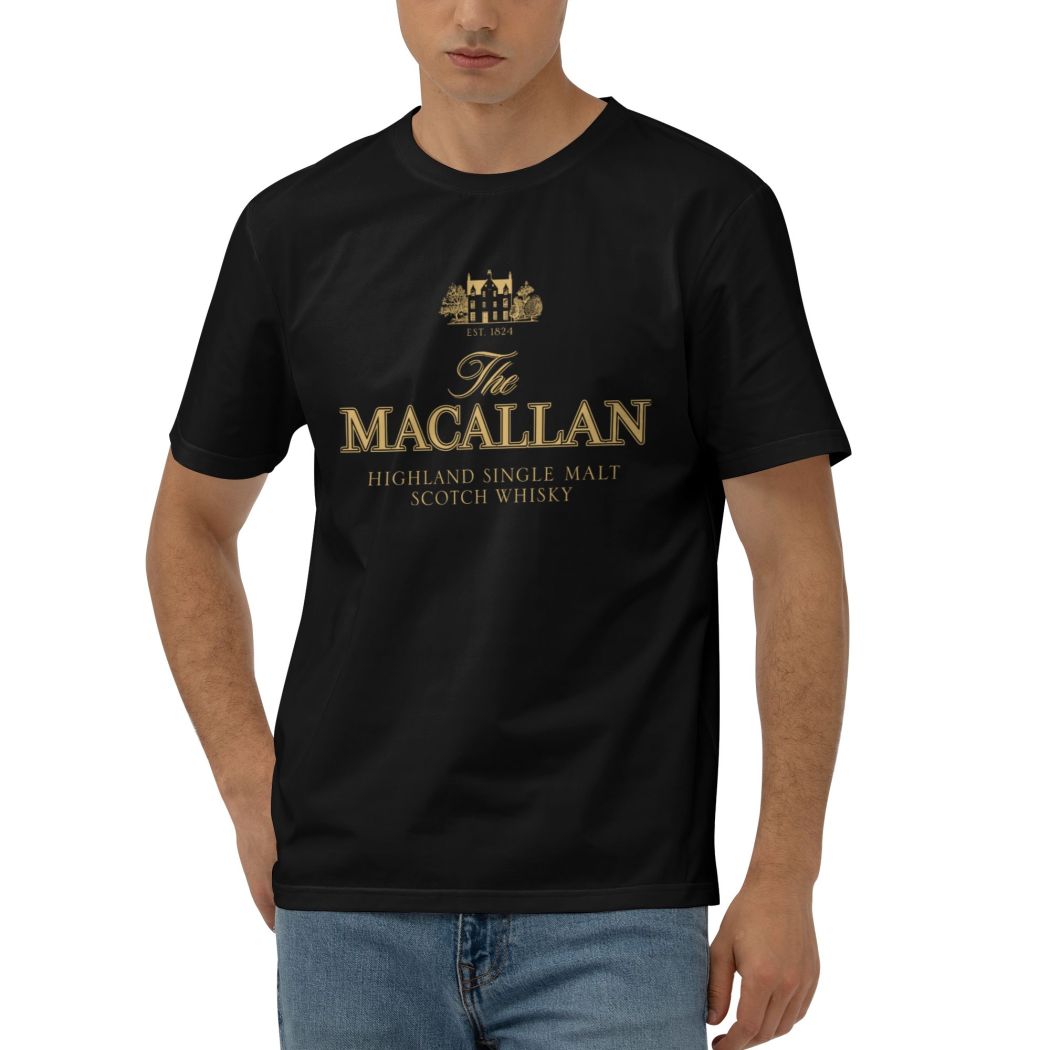 T-shirt manches courtes col rond homme, décontracté, à la mode, Macallan