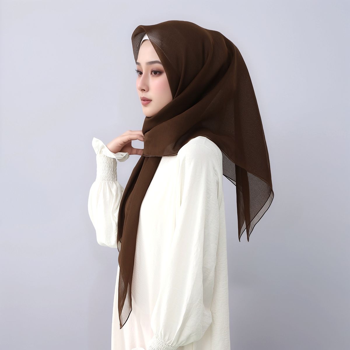 Ramadan 110cm solide Viscose carré écharpe musulman Hijab pour les femmes respirant foulard châle enveloppement nouveau tissu Turban foulard