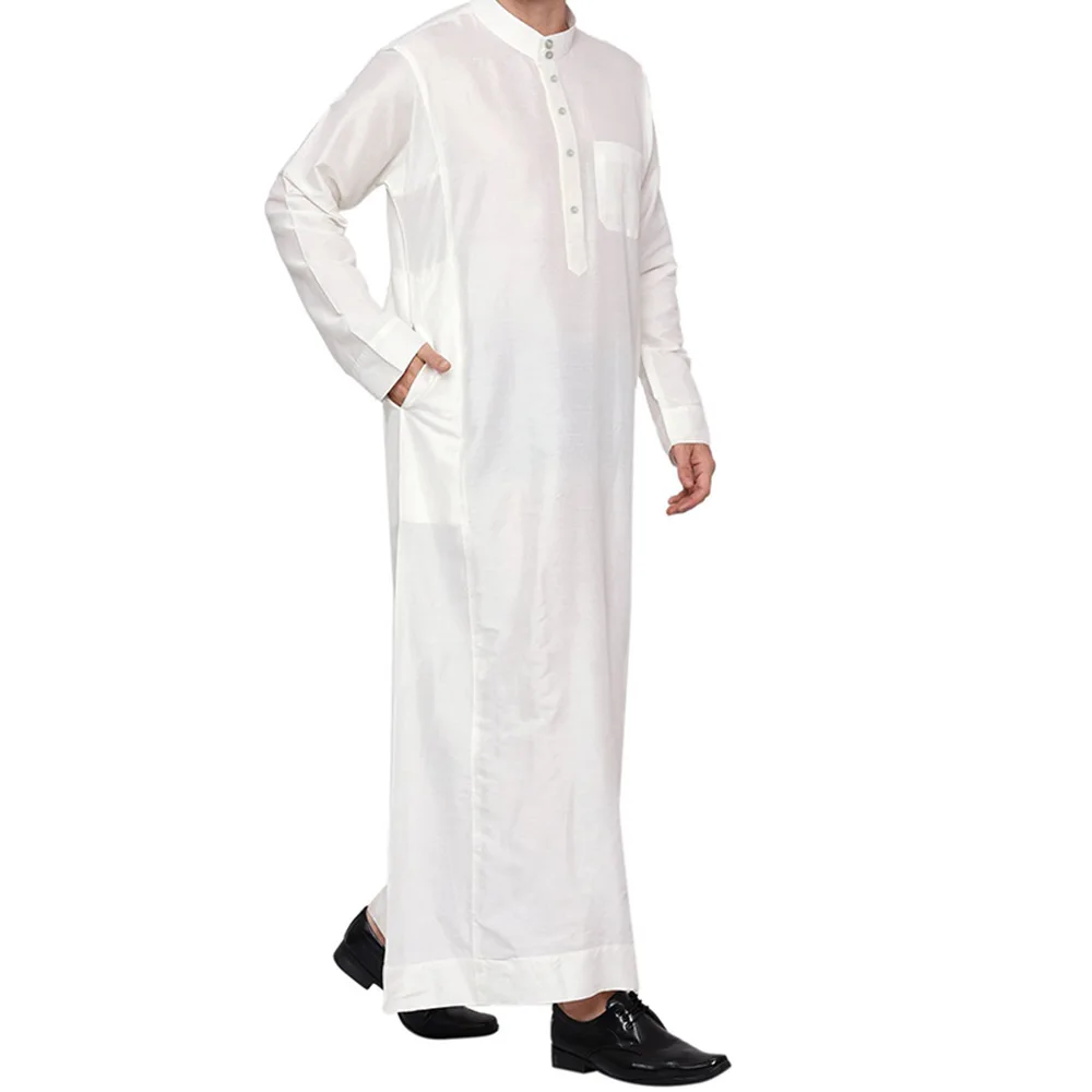 Vêtements modestes pour hommes musulmans : Jalabiya blanche, Thobe, Kurta arabe, Pyjama, Kaftan de Dubaï, Abaya, Jubba, Daffah, Dishdasha, Robe de prière