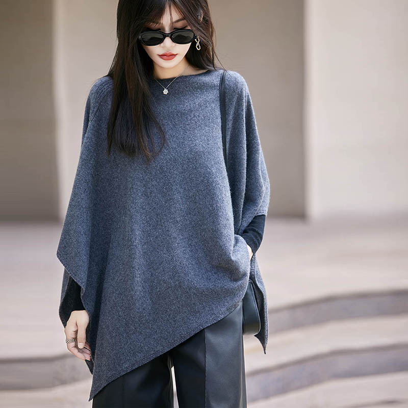 Nouvelle Collection Automne – Pull Châle 100% Laine Mérinos pour Femme – Doux, Uni, en Cachemire Tricoté – Écharpe Châle Populaire pour Femme – Hauts Élégants