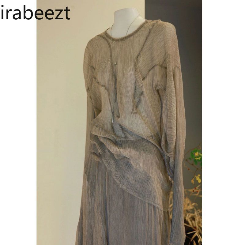 Petite jupe amincissante pour femmes, ensemble jupe Chic européenne de qualité supérieure, tenue flatteuse avec Texture à la mode