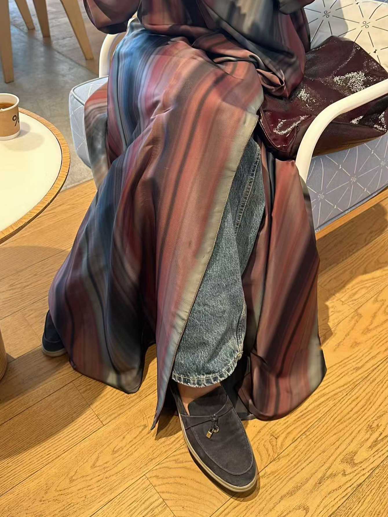 Robe arabe à manches longues pour femmes, ample, élégante et digne, dégradé de couleur, à la mode du moyen-orient, livrée avec un foulard