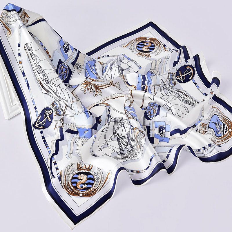 Foulard carré en soie naturelle 100% pour femmes, petit foulard de tête en soie véritable, Bandana de luxe, imprimé de fleurs