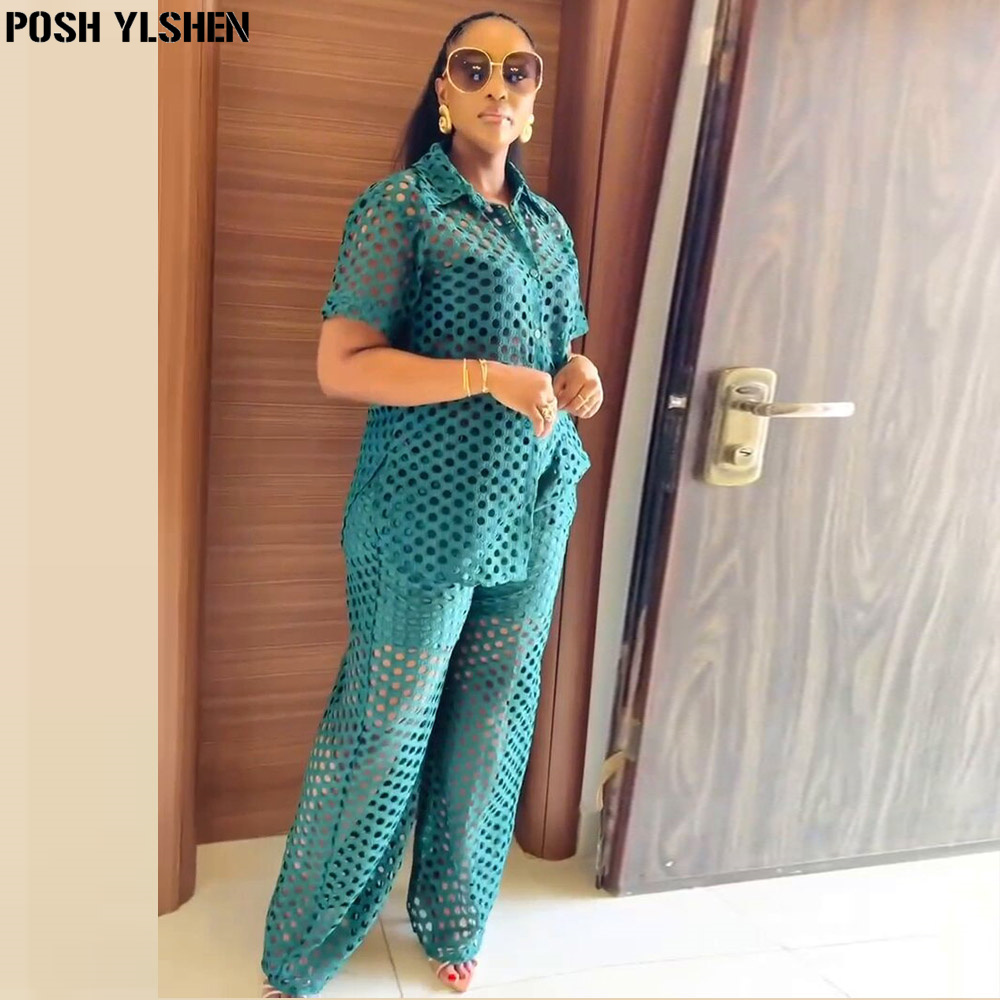 Deux ensembles de pantalons 2 pièces pour femmes, vêtements d'été, robes africaines pour femmes, ensemble assorti sexy, vêtements africains pour dames, nouvelle collection 2025
