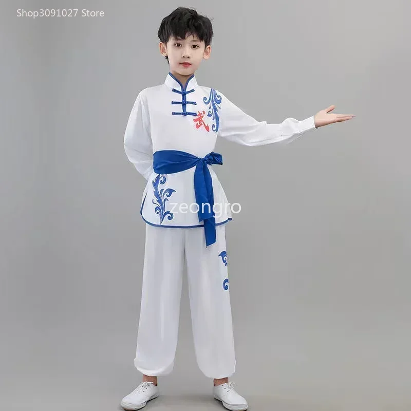 Costume d'arts martiaux, Costume Changquan pour filles et garçons, uniforme traditionnel chinois Wushu pour enfants et adultes, vêtements Kung Fu