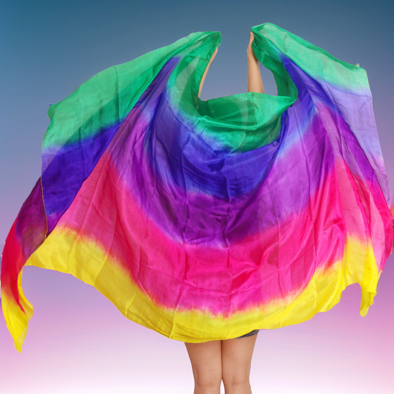 InjVeil de danse du ventre pour filles et femmes, léger, 100% fait à la main, offre spéciale, voile de danse chinoise, châle de danse du ventre, rond, blanc, 2024