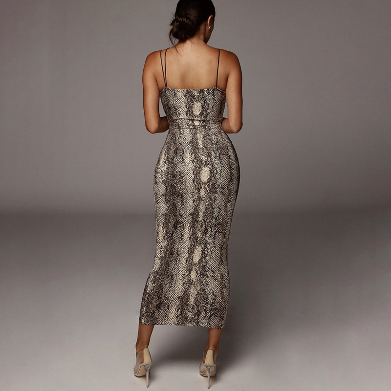 Robe mi-longue sexy imprimé léopard, sans manches, col en v, mode femme, streetwear, tenues de fête de noël, printemps